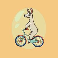 Cute cartoon sloth ride cycle vector