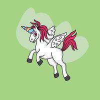 Flying Unicorn horse vector