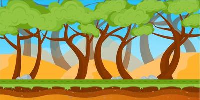 fondo de selva y bosque vector