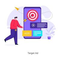 Target Ad Marketing vector