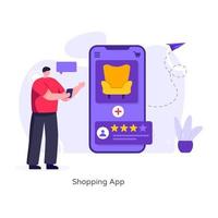 Mobile Shopping App vector