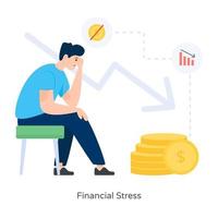 diseño de estrés financiero vector