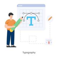 diseño gráfico tipográfico vector