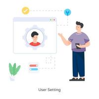 User Setting and Management vector