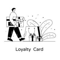 Loyalty Card and Shopping vector