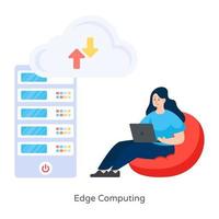 Cloud Edge Computing vector