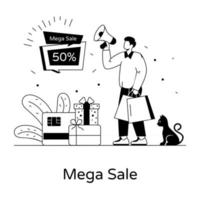 Super Mega Sale vector