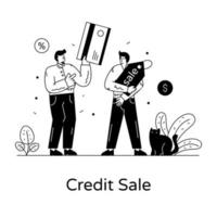 Credit Sale and Discount vector