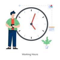 horas de trabajo y duración vector