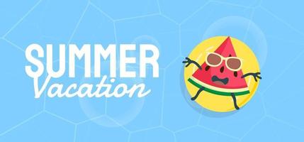 Summer template for banner, social media, greeting card. vector illustration