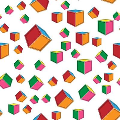 colorful cube seamless pattern perfect for background or wallpaper