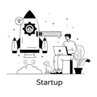 Start Up Launch vector