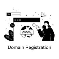 Domain Registration Global vector