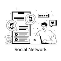 Social Network App vector