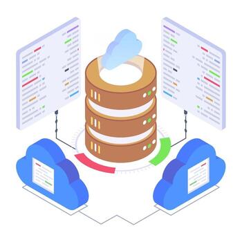 servidor de tecnología en la nube vector