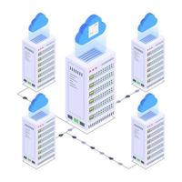 Cloud Servers and Technology vector