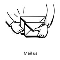 Beautiful Mail Us vector