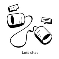 Let's Chat Creative and Well vector