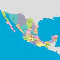 Map of Mexico vector