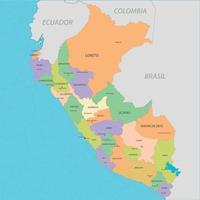 Map of Peru vector