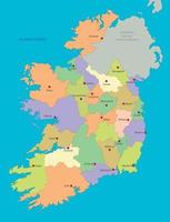 mapa de irlanda vector