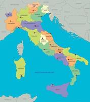 mapa de italia vector