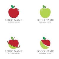plantilla de logotipo de ilustración de vector de manzana
