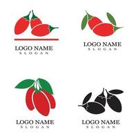 Goji berry vector illustration template design