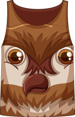 Tank top with face of owl pattern