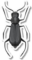 A sticker template with top view of a grasshopper isolated vector