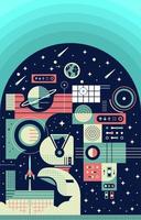 Astronaut In Space Expedition vector