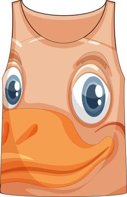 Tank top with face of duck pattern