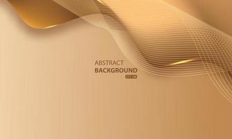 Abstract luxury golden lines background with glow effect vector