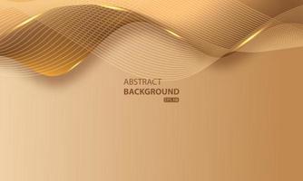 Abstract luxury golden lines background with glow effect vector