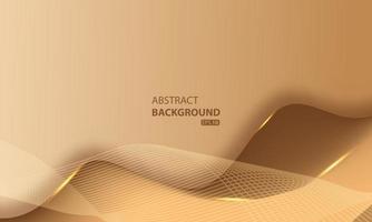 Abstract luxury golden lines background with glow effect vector