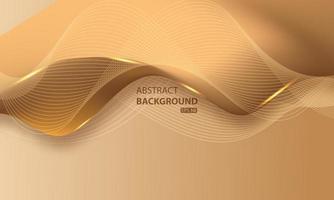 Abstract luxury golden lines background with glow effect vector