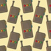 Ilustración de patrones sin fisuras de walkie talkie vector