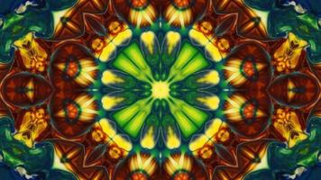 kleurrijke en magische caleidoscoop symmetrische beweging video