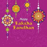 Colorful Happy Raksha Bandhan Background Template vector