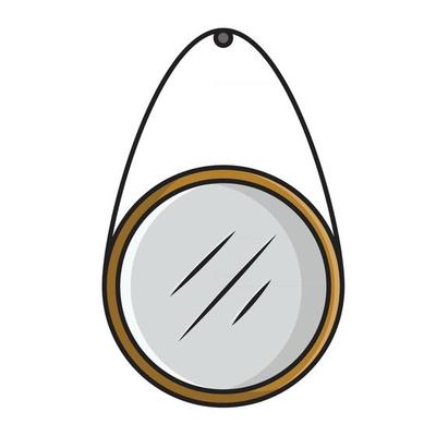 hanging mirror decoration circle illustration