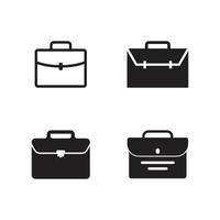 Brief case icon vector