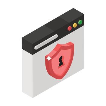Web Security Elements vector