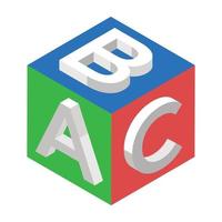 conceptos de bloques abc vector