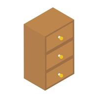 Office Drawer Elements vector