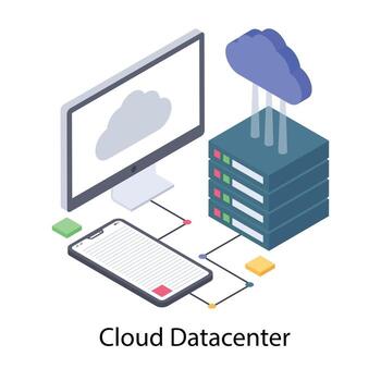 Cloud Datacenter Elements vector