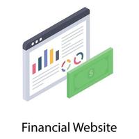 conceptos de sitios web financieros vector