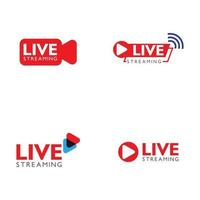 Live stream logo design. Vector illustration