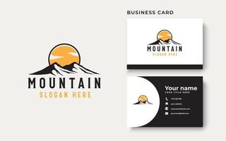 Mountain Adventure and Outdoor Vintage Logo Template. Badge or Emblem Style. Vector Illustration