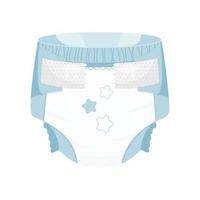 blue baby diaper vector