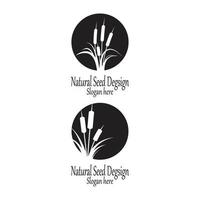 Reeds icon vector design template and symbol